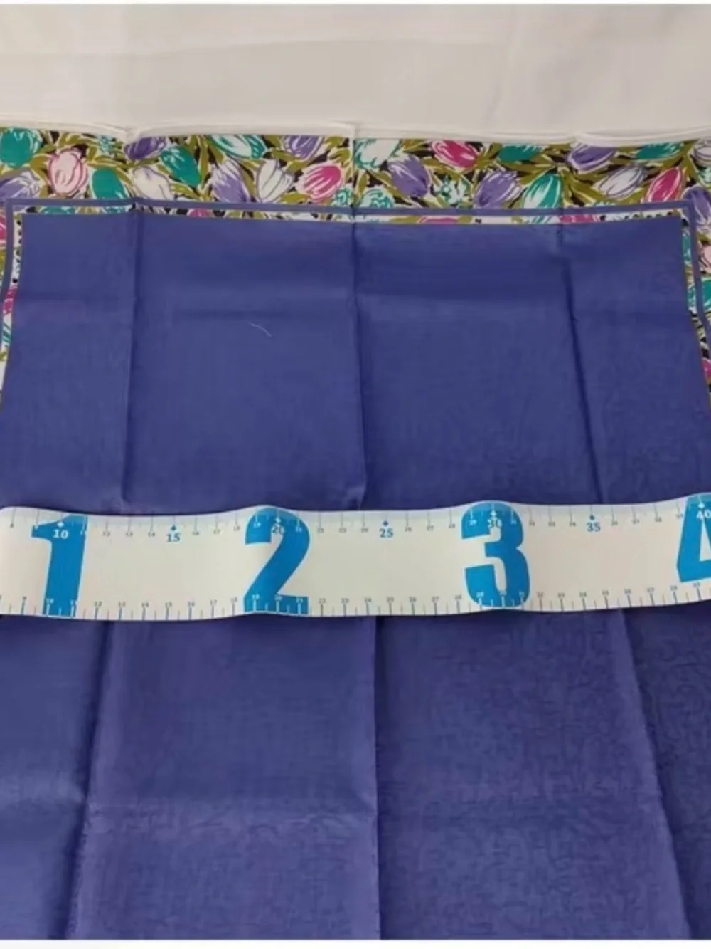 YSL Floral blue scarf